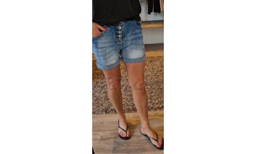 JEANS SHORT gekleurde knopen