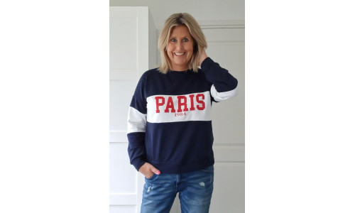 SWEATER PARIS blauw