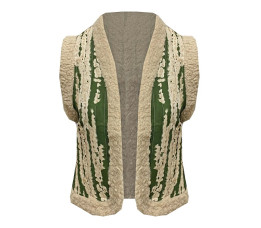 GILET FAYEN groen/zand